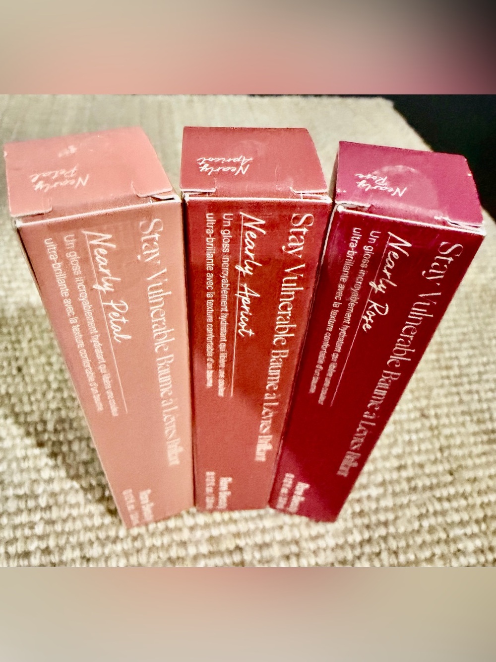 Rare Beauty Stay Vulnerable Glossy Lip Balm, “Nearly” Trio | NEW, SEALED - Picture 3 of 6